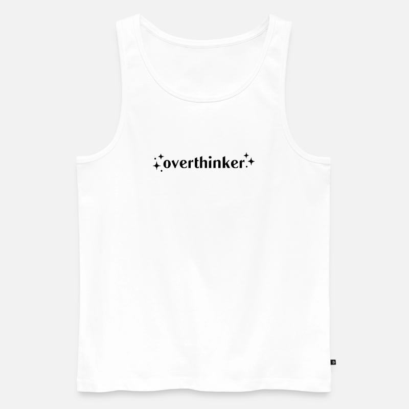 Überdenker - Männer Premium Bio Tank Top - Weiß