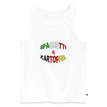 Deutsch-Italiano italienisch Geschenk lustig - Männer Premium Bio Tank Top - Weiß - Vorne - Michal (187cm)