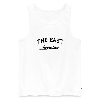 THE EAST Lorraine - Débardeur bio Premium Homme - blanc - Devant - AI Model Male 178 light (178cm)