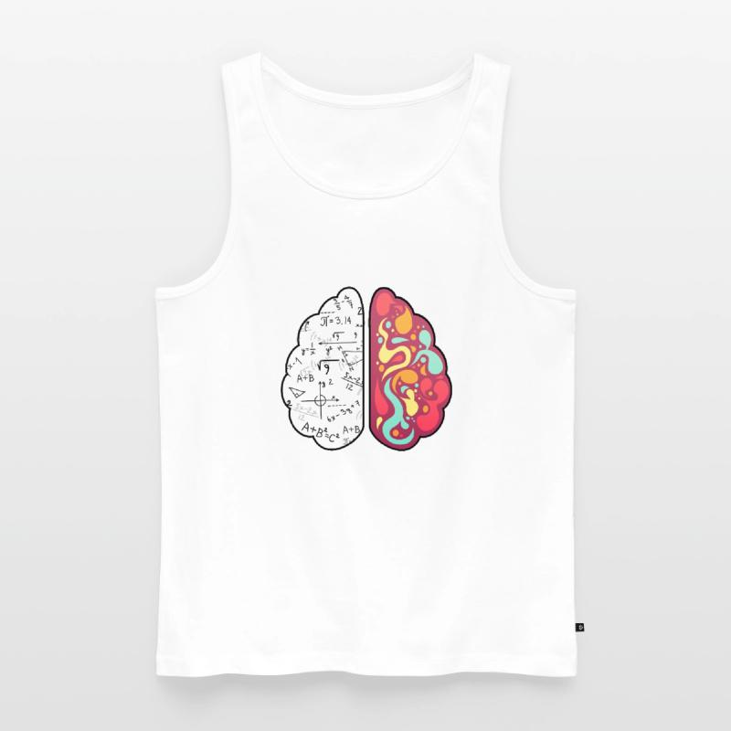 Math Lesson Mathematics Math Genius Math Brain Men's Premium Organic Tank Top