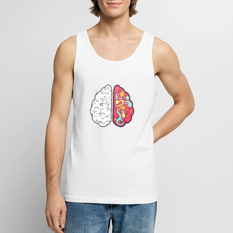 Math Lesson Mathematics Math Genius Math Brain Men's Premium Organic Tank Top