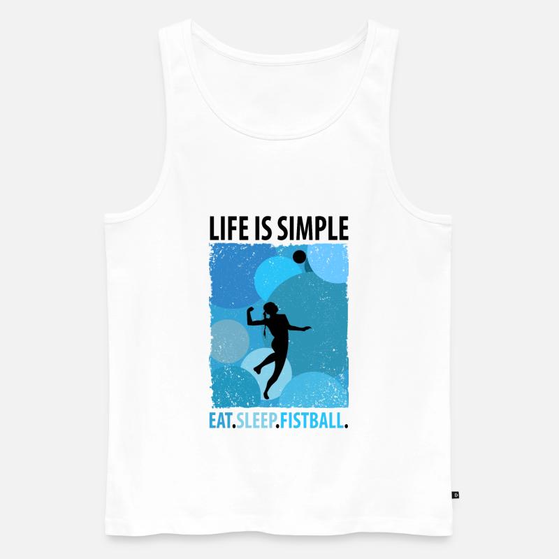 Faustball Faustballer Faustballspieler - Männer Premium Bio Tank Top - Weiß