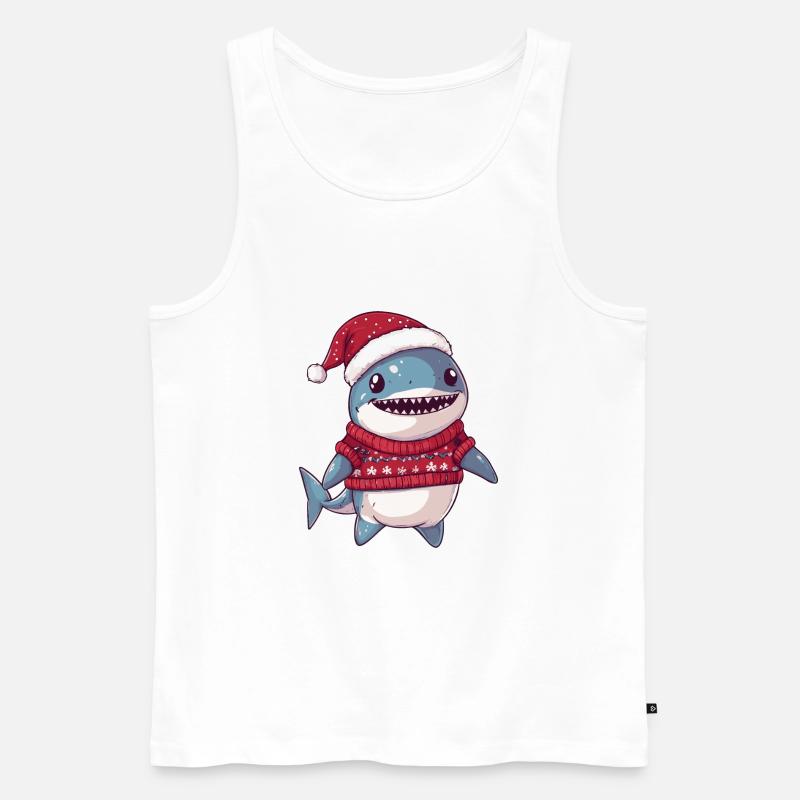 Hai Weihnachten Comic - Männer Premium Bio Tank Top - Weiß