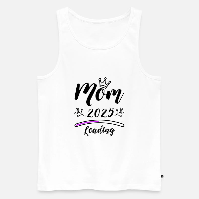 Mama 2025 Mom Loading - Männer Premium Bio Tank Top - Weiß