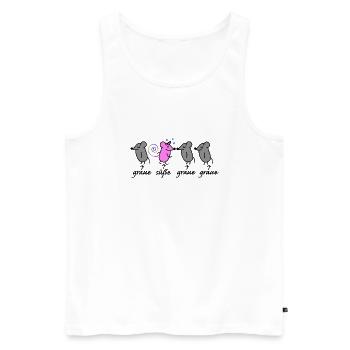 Maus und Mäuse - Männer Premium Bio Tank Top - Weiß - Vorne - AI Model Male 178 light (178cm)