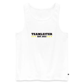 Teamleiter est 2023 Gruppenleiter Teamleitung Team - Männer Premium Bio Tank Top - Weiß - Vorne - AI Model Male 178 light (178cm)