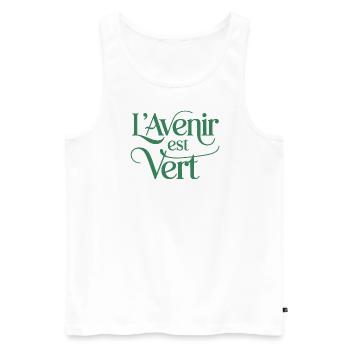 L'avenir est vert - Débardeur bio Premium Homme - blanc - Devant - Michal (187cm)