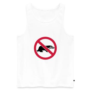 Dachs - Männer Premium Bio Tank Top - Weiß - Vorne - AI Model Male 178 light (178cm)