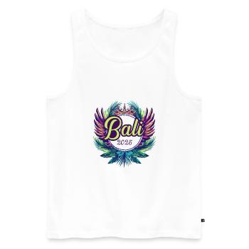 Bali 2025 Team - Men's Premium Organic Tank Top - white - Front - AI Model Male 178 light (178cm)