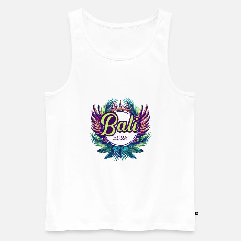 Bali 2025 Team - Männer Premium Bio Tank Top - Weiß