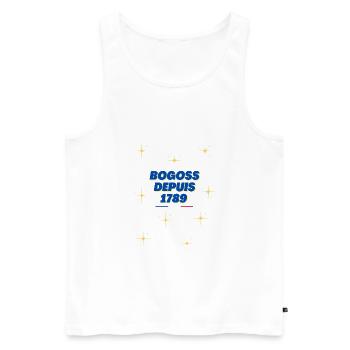 Bogoss depuis 1789 - Débardeur bio Premium Homme - blanc - Devant - Michal (187cm)