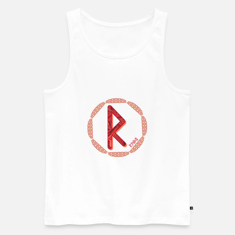 rune raido e 18 - Männer Premium Bio Tank Top - Weiß