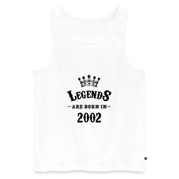 Legends are Born in 2002 - Männer Premium Bio Tank Top - Weiß - Vorne - Michal (187cm)
