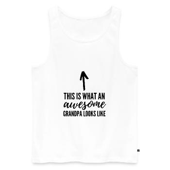Toller Opa - Männer Premium Bio Tank Top - Weiß - Vorne - AI Model Male 178 light (178cm)