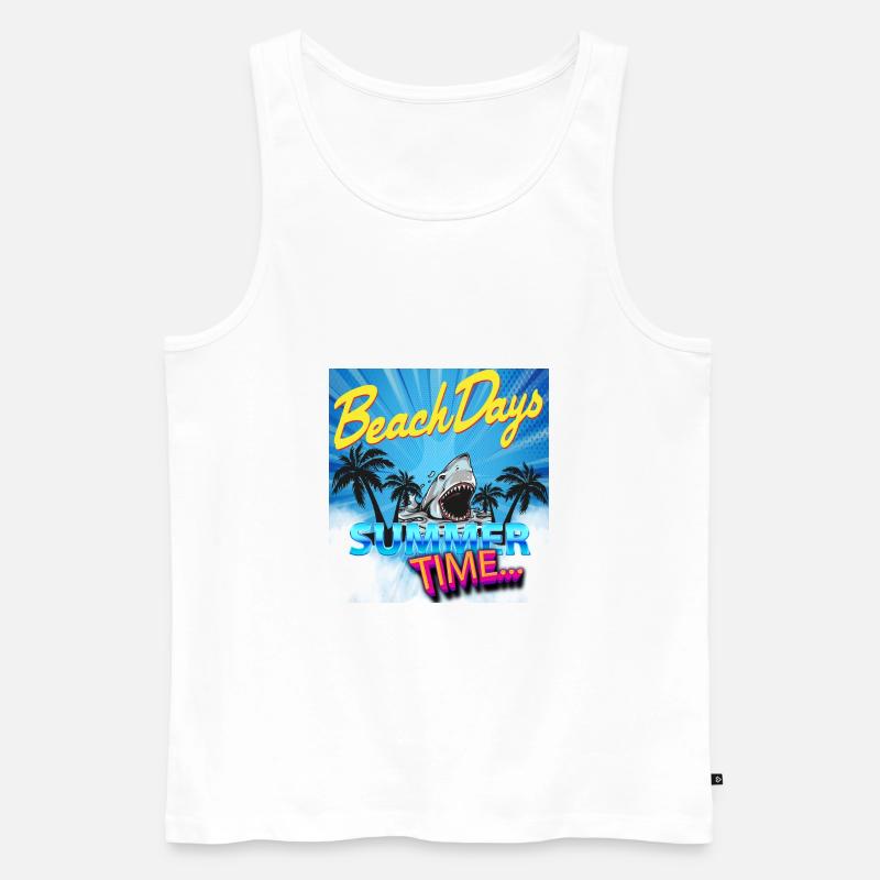 Sommerzeit - Männer Premium Bio Tank Top - Weiß