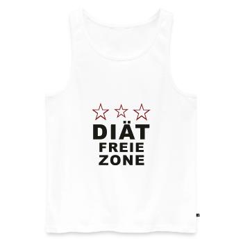 Diät Freie Zone - Männer Premium Bio Tank Top - Weiß - Vorne - Michal (187cm)