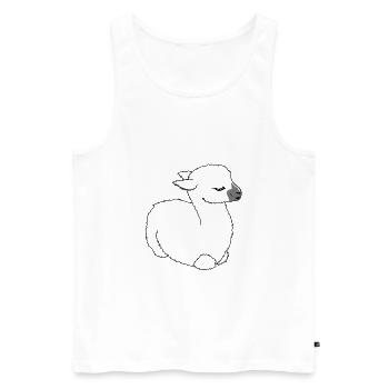 Baby llama - Men's Premium Organic Tank Top - white - Front - AI Model Male 178 light (178cm)