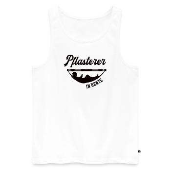 Pflasterer in Rente Rentenbeginn Pflasterei Chef - Männer Premium Bio Tank Top - Weiß - Vorne - Michal (187cm)