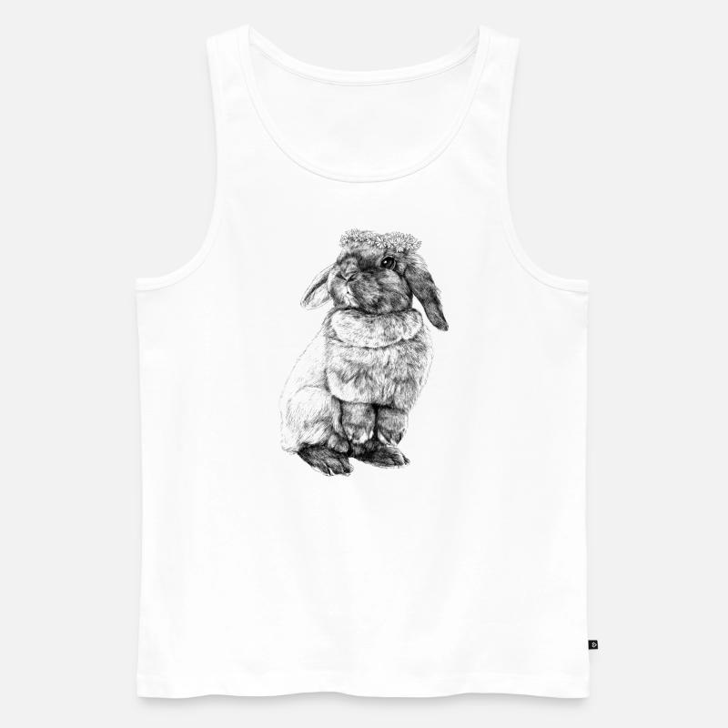 Daisy Blumenkrone - Männer Premium Bio Tank Top - Weiß