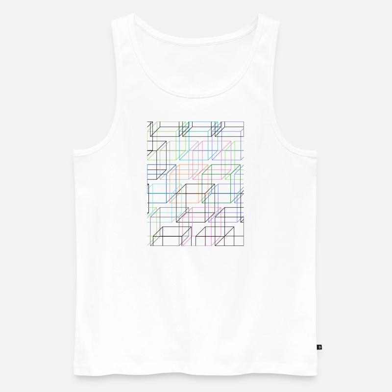 Wunderwürfel - Männer Premium Bio Tank Top - Weiß