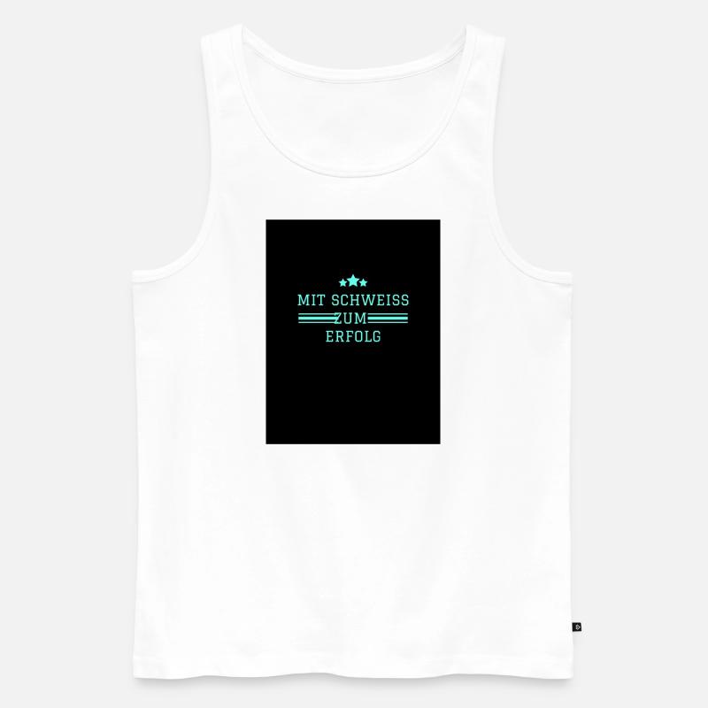 D5ABACBC DFC2 4D2D 9FF0 936032E8E94A - Männer Premium Bio Tank Top - Weiß
