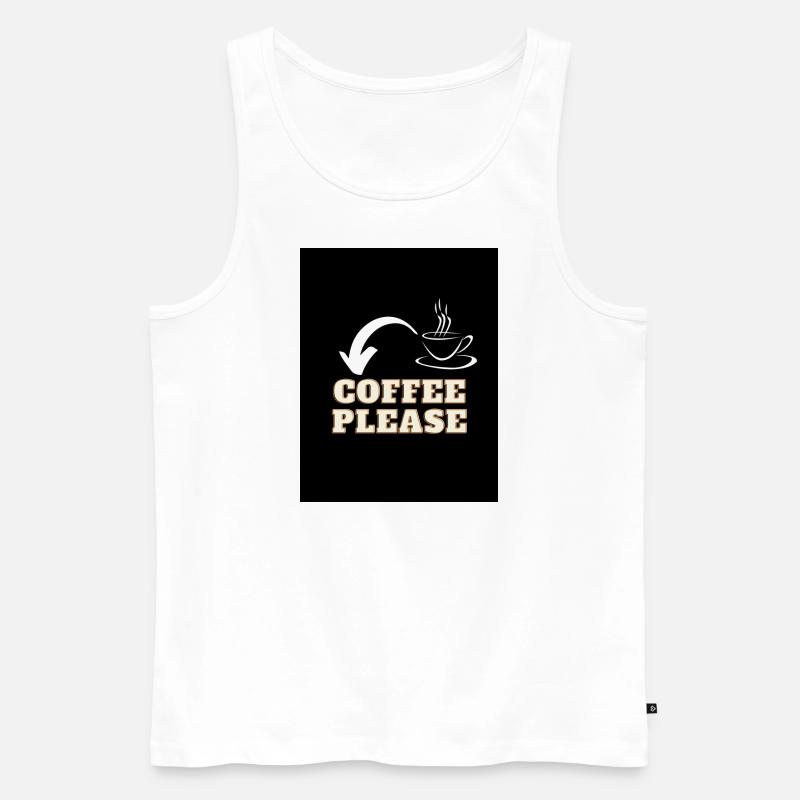 cof please - Männer Premium Bio Tank Top - Weiß