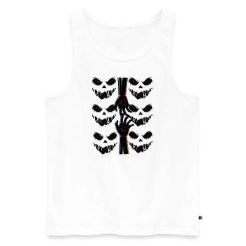 gruselige hände - Männer Premium Bio Tank Top - Weiß - Vorne - AI Model Male 178 light (178cm)