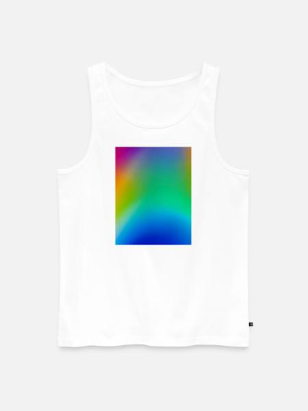 Sommer mit Regenbogenfarben - Männer Premium Bio Tank Top - Weiß