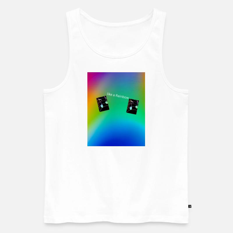Sommer mit Regenbogenfarben - Männer Premium Bio Tank Top - Weiß