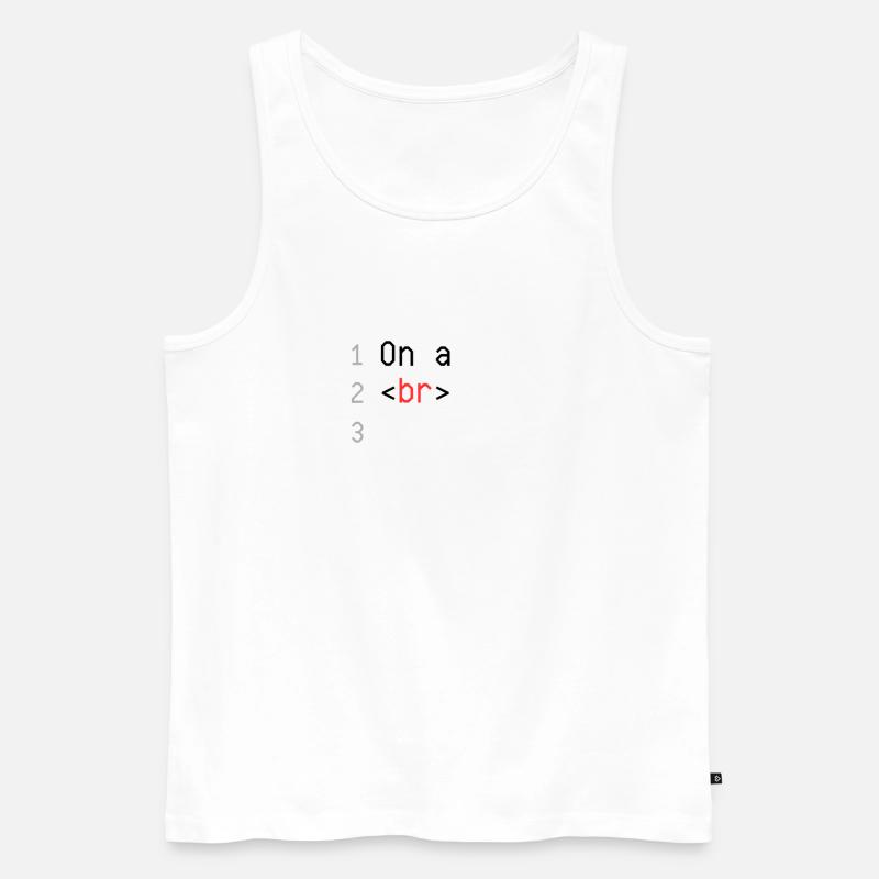 On a Break html - Männer Premium Bio Tank Top - Weiß
