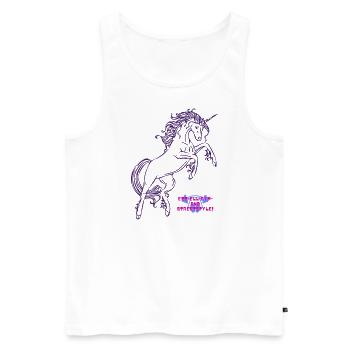 Pegasus - Männer Premium Bio Tank Top - Weiß - Vorne - Michal (187cm)