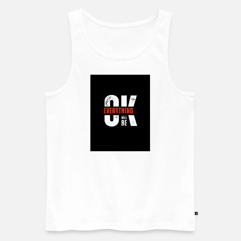 OK - Männer Premium Bio Tank Top - Weiß