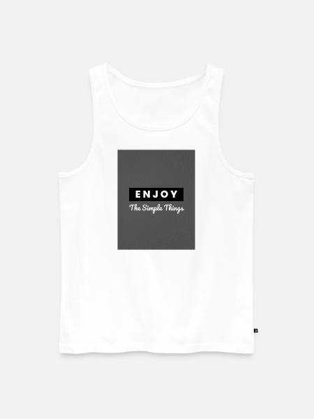 Enjoy the Moment - Männer Premium Bio Tank Top - Weiß