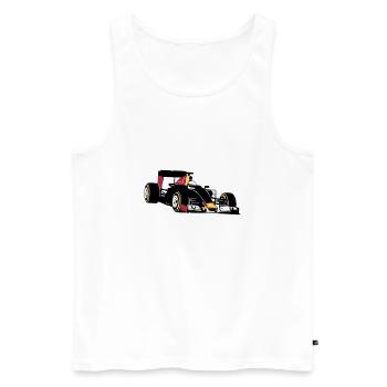 Formela One Racing - Männer Premium Bio Tank Top - Weiß - Vorne - AI Model Male 178 light (178cm)