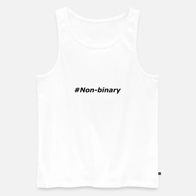 #Non-binary - Männer Premium Bio Tank Top - Weiß