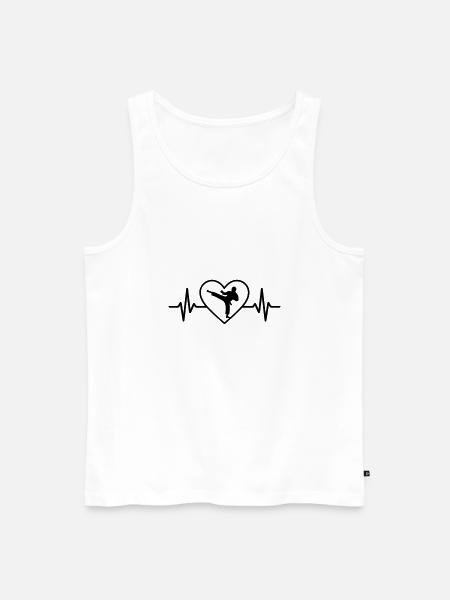 Karate Heart - Men's Premium Organic Tank Top - white