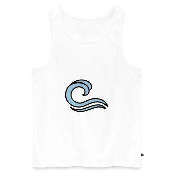 Wellen - Männer Premium Bio Tank Top - Weiß - Vorne - AI Model Male 178 light (178cm)