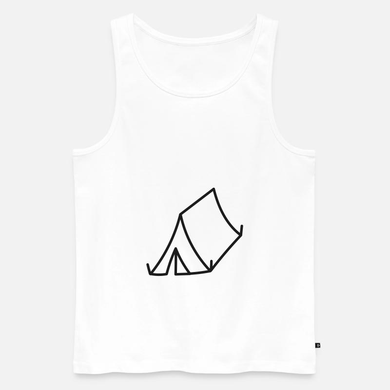Zelt - Männer Premium Bio Tank Top - Weiß