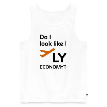 Do i look like i fly economy - Men's Premium Organic Tank Top - white - Front - Michal (187cm)