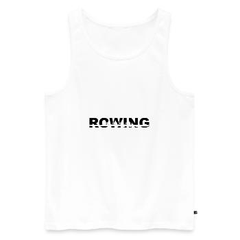 Rowing, Aviron - Débardeur bio Premium Homme - blanc - Devant - AI Model Male 178 light (178cm)