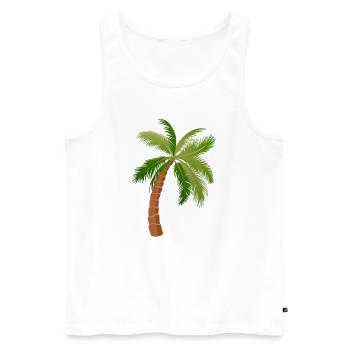 palm tree palm palms 1 - Men's Premium Organic Tank Top - white - Front - Michal (187cm)