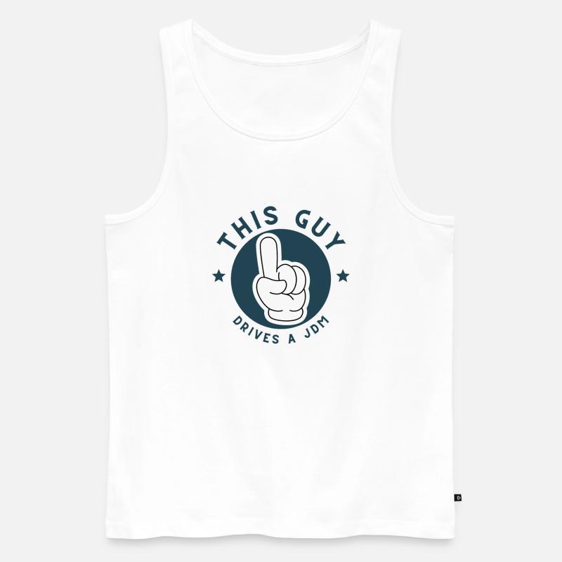 This Guy drives a JDM - Männer Premium Bio Tank Top - Weiß