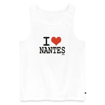 ich liebe nantes - Ich liebe nantes - Männer Premium Bio Tank Top - Weiß - Vorne - AI Model Male 178 light (178cm)
