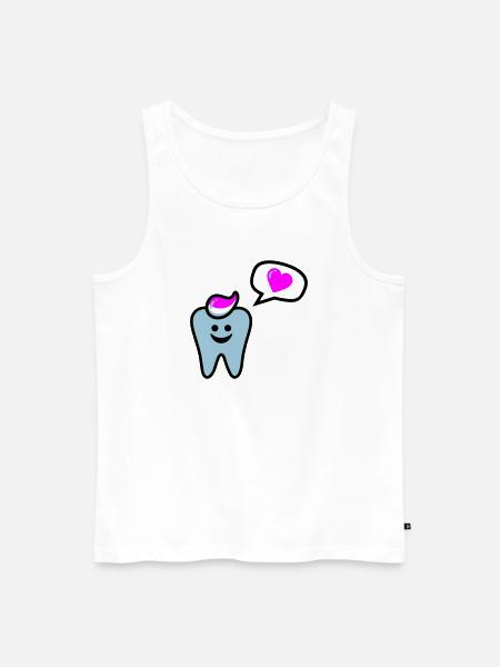 zahn punk zahnarzt dentist - Débardeur bio Premium Homme - blanc