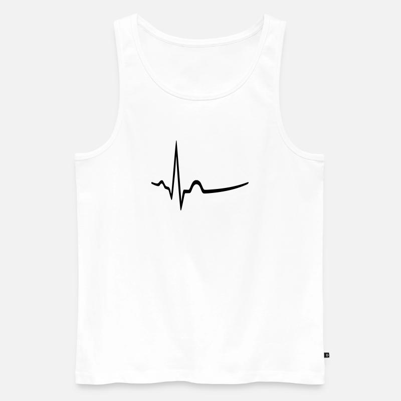 EKG - Sinusrhythmus - Arzt - Männer Premium Bio Tank Top - Weiß