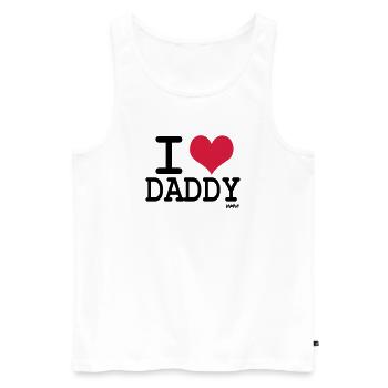 i love daddy by wam - Men's Premium Organic Tank Top - white - Front - AI Model Male 178 light (178cm)