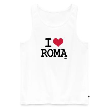 j'aime roma par wam - Débardeur bio Premium Homme - blanc - Devant - AI Model Male 178 light (178cm)