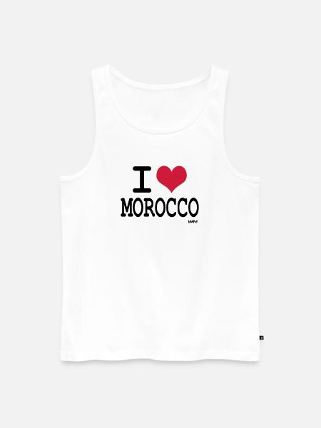 I Love Morocco - i love morocco by wam - Men's Premium Organic Tank Top - white