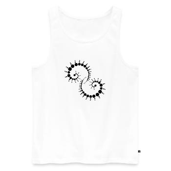 Stilisiertes Fossil im Ammonit-Stil - Männer Premium Bio Tank Top - Weiß - Vorne - AI Model Male 178 light (178cm)