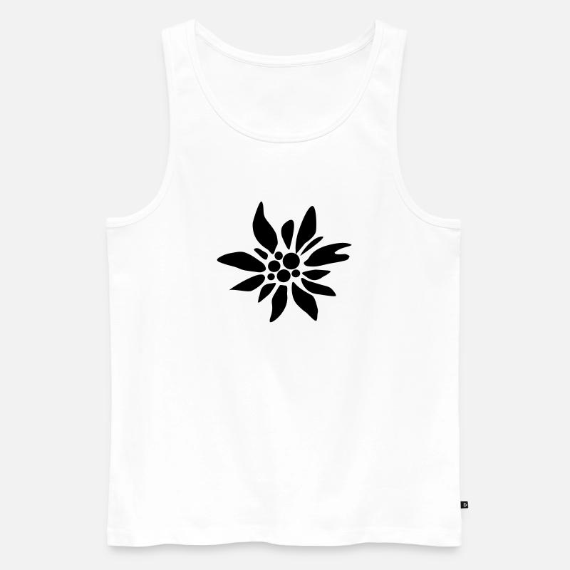 Edelweiss - Männer Premium Bio Tank Top - Weiß